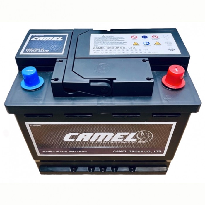 Аккумулятор автомобильный CAMEL AGM VRL2 60Ah 680А обр. пол. 242x175x190