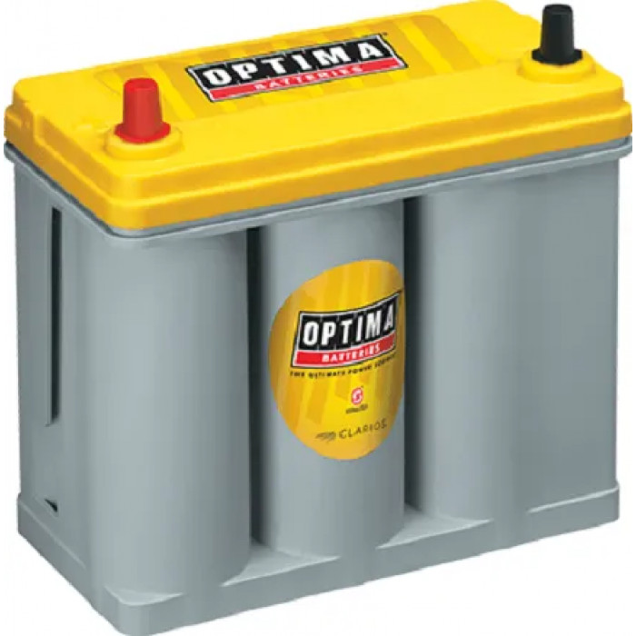 Аккумулятор автомобильный Optima Yellow Top S-2.7J 38 А/ч тонкие клеммы 460А пр. пол. 238x128x220