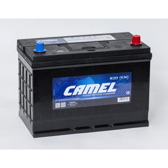 Аккумулятор автомобильный CAMEL 125D31L 95Ач 820А 820А обр. пол. 306x173x220
