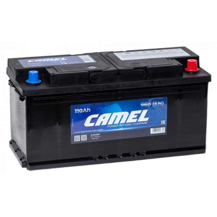 Аккумулятор автомобильный CAMEL 61042MF L6 110Ah 960A 960А обр. пол. 393x175x190