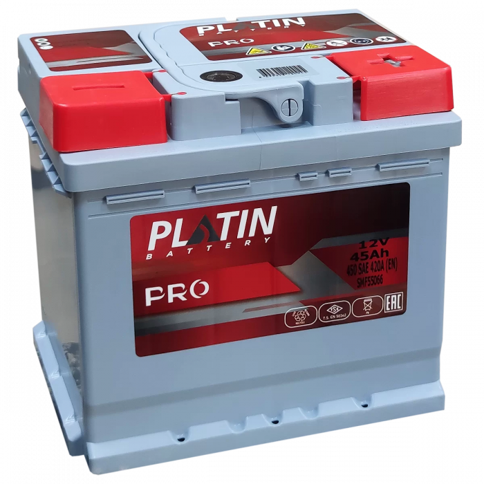 Аккумулятор автомобильный PLATIN PRO 45Ah 420Ач 420А обр. пол. 207x175x190