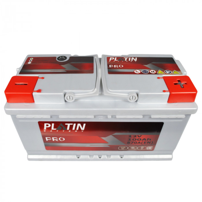 Аккумулятор автомобильный PLATIN PRO L5, 100 Ah 860А обр. пол. 353x175x190