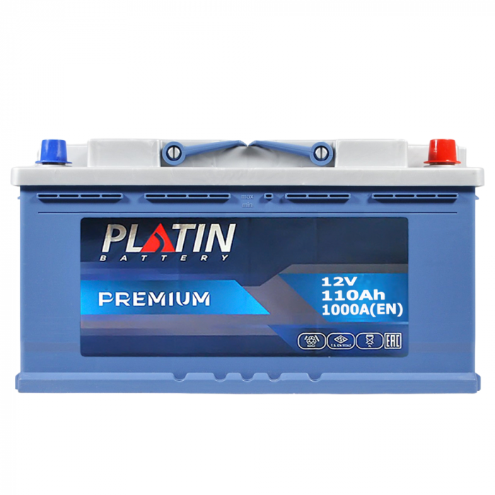 Аккумулятор автомобильный PLATIN PREMIUM 110 Ач 1000А обр. пол. 353x175x190