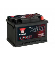 Аккумулятор автомобильный YUASA YBX3075 SMF 60 Ач 550А обр. пол. 242x175x175