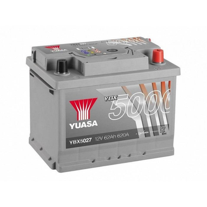 Аккумулятор автомобильный YUASA YBX5027 Silver 65 Ач 640А обр. пол. 242x175x190