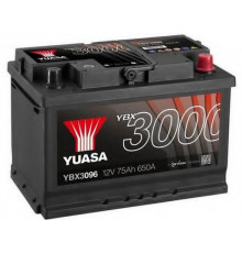 Аккумулятор автомобильный YUASA YBX3096 SMF 75 Ач 650А обр. пол. 278x175x190