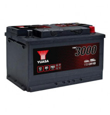 Аккумулятор автомобильный YUASA YBX3110 SMF 80 Ач 720А обр. пол. 315x175x175