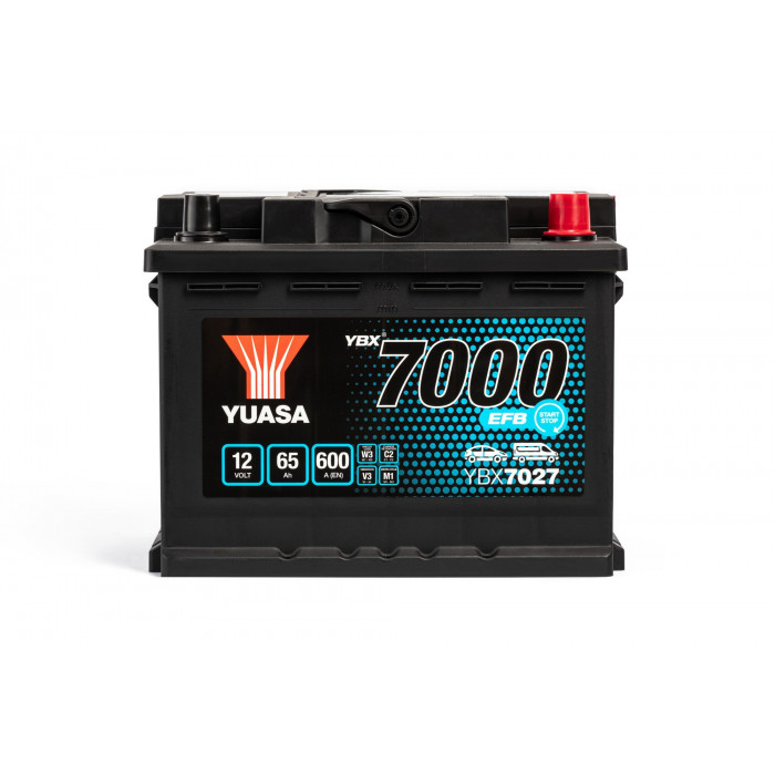 Аккумулятор автомобильный YUASA YBX7027 EFB Start Stop 65 Ач 600А обр. пол. 242x175x190