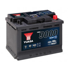 Аккумулятор автомобильный YUASA YBX9027 AGM Start Stop 60 Ач 680А обр. пол. 242x175x190