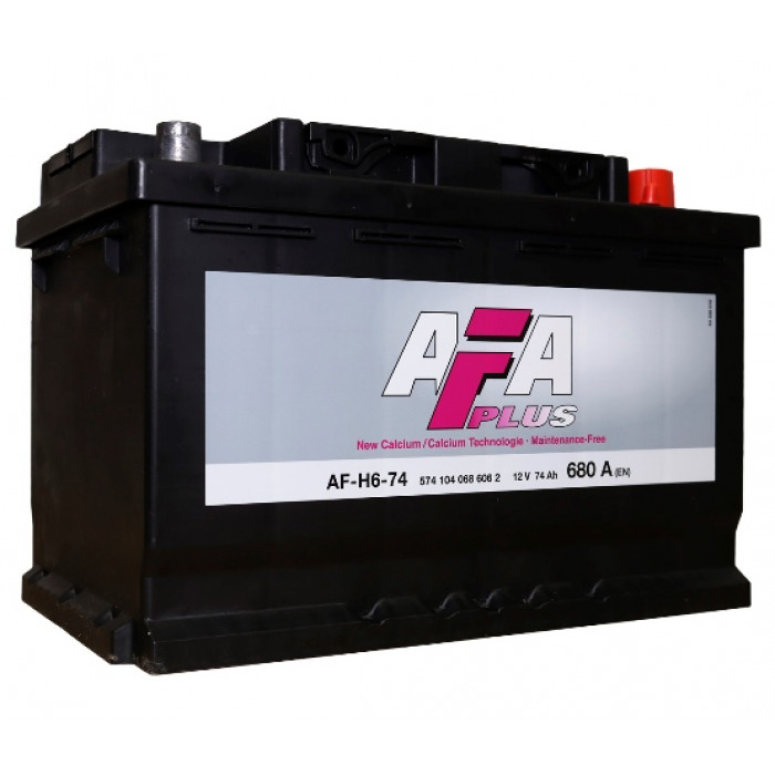 Аккумулятор автомобильный AFA Plus AF-H6 74 Ач 680А обр. пол. 278x175x190
