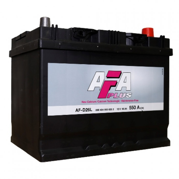 Аккумулятор автомобильный AFA Plus AF-D26L 68 Ач 550А обр. пол. 260x173x220