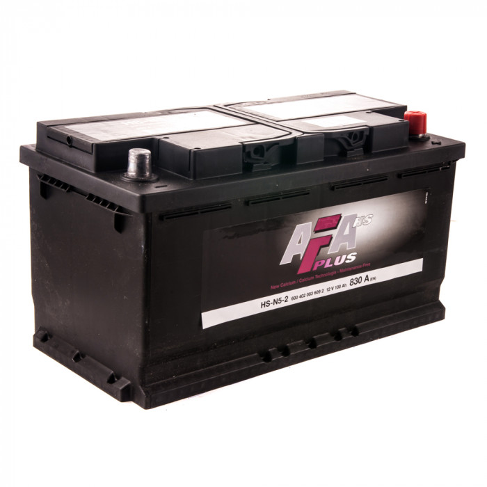 Аккумулятор автомобильный AFA Plus HS-N5-2 100 Ач 830А обр. пол. 353x175x190