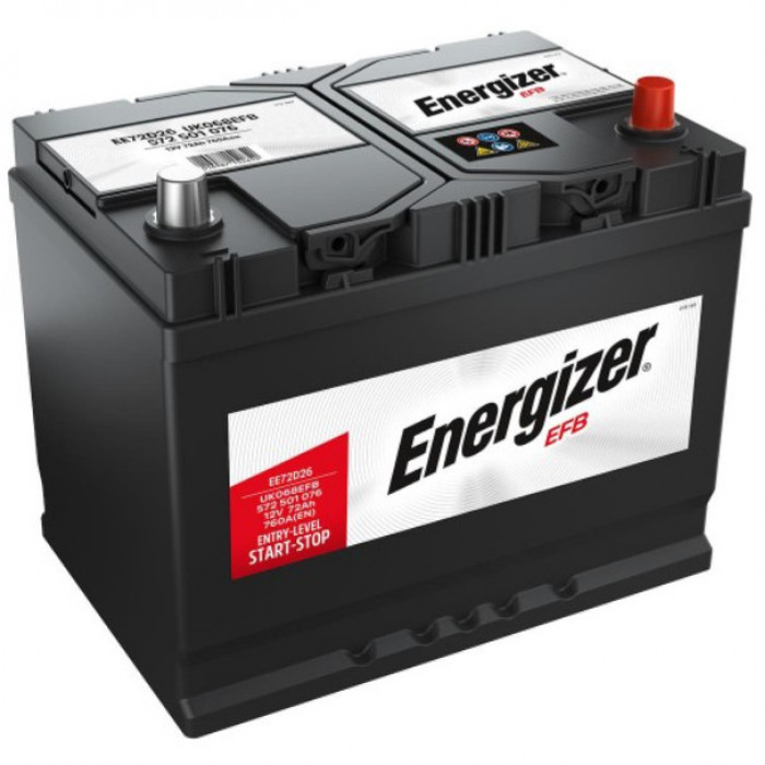 Аккумулятор автомобильный ENERGIZER EFB EE72D26 72 Ач