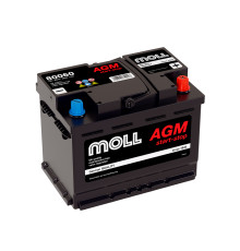 Аккумулятор автомобильный MOLL AGM LN2 Start-Stop 60Ah (80060)