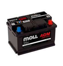 Аккумулятор автомобильный MOLL AGM LN3 Start-Stop 70Ah (80070)