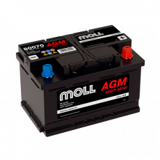 Аккумулятор автомобильный MOLL AGM LN3 Start-Stop 70Ah (80070)