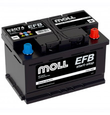 Аккумулятор автомобильный MOLL EFB LN3 Start-Stop 74Ah (82074)