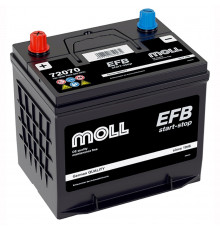 Аккумулятор автомобильный MOLL EFB Q85 Start-Stop 70Ah (72070)