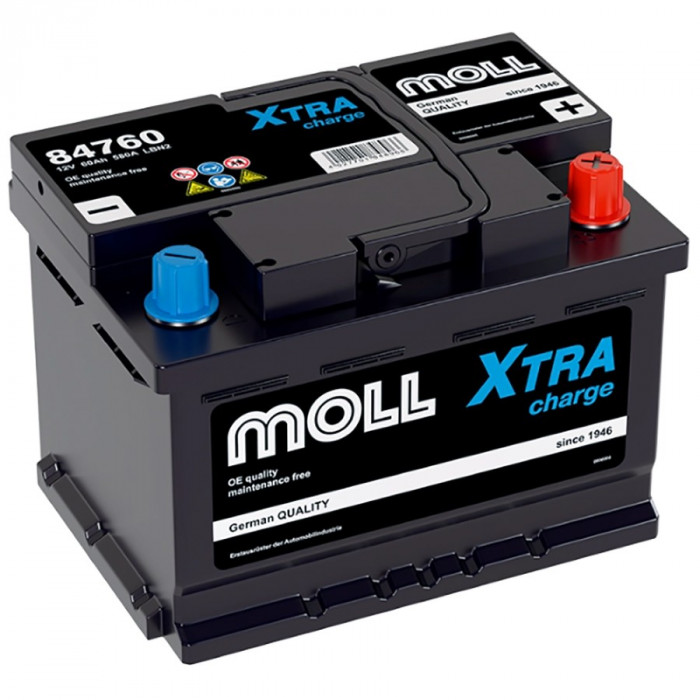 Аккумулятор автомобильный MOLL XTRA charge LBN2 60Ah (84760)