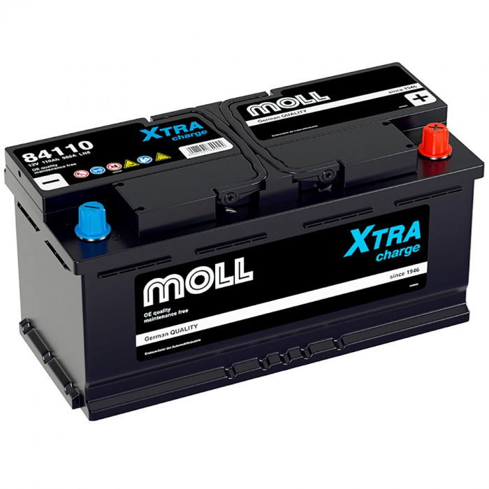 Аккумулятор автомобильный MOLL XTRA charge LN6 110Ah (84110)