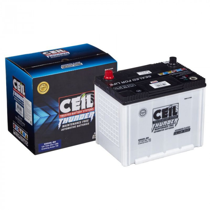 Аккумулятор CEIL JIS 90D26L-BH 75Ач 730А 260x173x226  обр. пол.