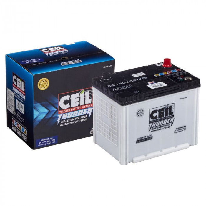 Аккумулятор CEIL JIS 90D26R-BH 75Ач 730А 260x173x226  пр. пол.