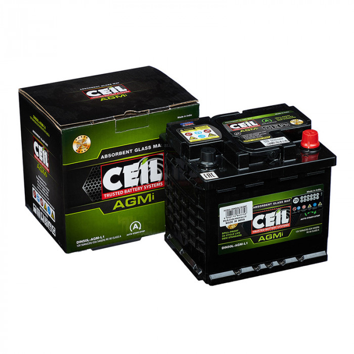 Аккумулятор CEIL  AGM 50-AGM-L1 L 50Ач 540А 207x175x190  обр. пол. AGM START/STOP