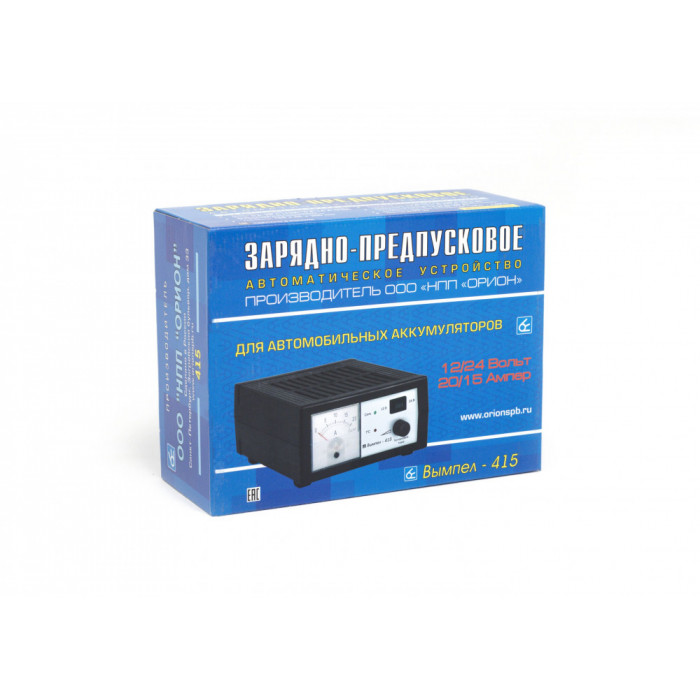 Зарядное устройство Вымпел-415 0-20А, автомат, 12/24В стрел.амперметр (Грузовые АКБ)