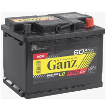 Автомобильный аккумулятор GANZ PRO-Line AGM 60R+ L2 EN 640А обр. пол. 242x175x190
