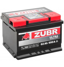 Автомобильный аккумулятор Zubr Ultra LB2 62R+ 600А обр. пол. 242x175x175