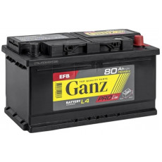 Автомобильный аккумулятор GANZ PRO-Line EFB 80R+ L4 EN 750А обр. пол. 315x175x190
