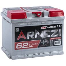 Автомобильный аккумулятор Arnezi DIN SMF 62R+ L2 EN 610А обр. пол. 242x175x190