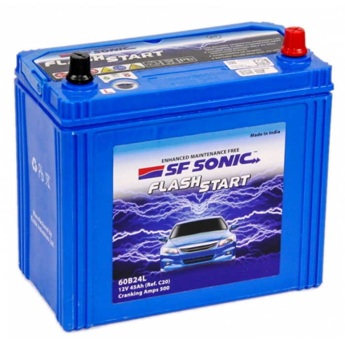 Аккумулятор Exide SF Sonic 60B24L 45R тонкие клеммы обр. пол. 500А 238x129x220