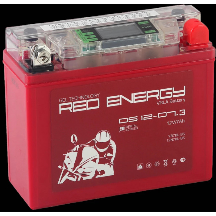 Аккумулятор Мото Red Energy DS1207.3 7Ач 110A прям. пол. 148х60х128 (YB7BL-BS, 12N7BL-BS)