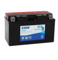 Аккумулятор Мото EXIDE AGM ET7B-BS 7Ач 85A прям. пол. 150x65x93 (YT7B-BS, YT7B-4)