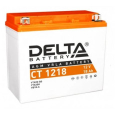 Аккумулятор Мото DELTA CT 1218 18Ач 270A прям. пол. 177x88x154 (YTX20-BS, YTX20H, YB16-B-CX, YB16-B, YB18-A)