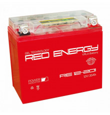 Аккумулятор Мото Red Energy DS12201 20Ач 280A обр. пол. 177х88х154 (YTX20L-BS, YTX20HL-BS, YB16L-B, YB18L-A)