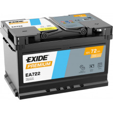 Аккумулятор EXIDE Premium EA722 72R обр. пол. 720A 278x175x190