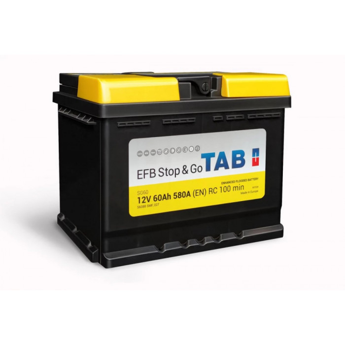Аккумулятор TAB EFB STOP & GO 60R обр. пол. 640А 242x175x190 (56088)