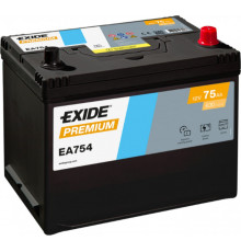 Аккумулятор EXIDE Premium EA754 D26 75R обр. пол. 630A 260x173x220