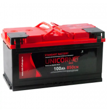 Аккумулятор UNICORN RED 100R обр. пол. 850A 353x175x190