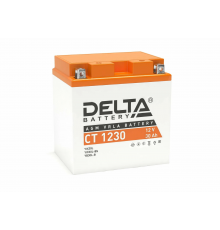 Аккумулятор Мото DELTA CT 1230 300А обр. пол. 30Ач 168x126x175 (YIX30L, YIX30L-BS, YB30L-B)