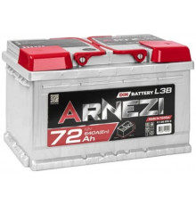 Автомобильный аккумулятор Arnezi DIN SMF 72R+ LB3 EN 640А  обр. пол. 278x175x175