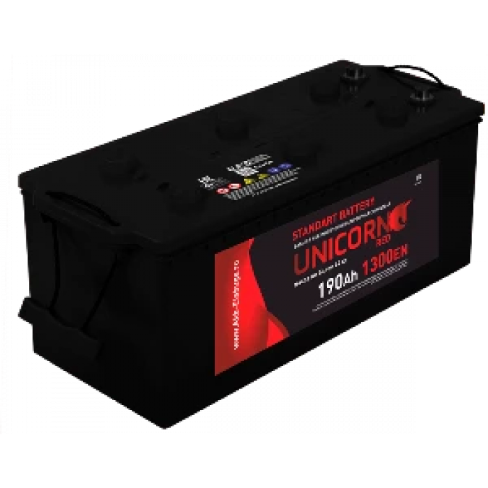 Аккумулятор UNICORN RED 190 евро обр. пол. 1300A 513x220x200