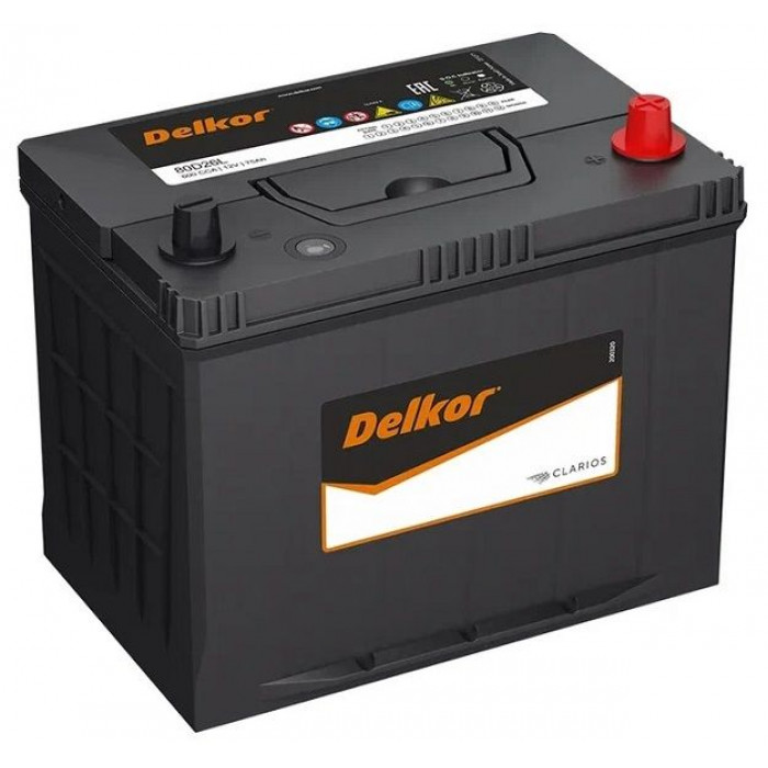 Аккумулятор DELKOR Asia 75R обр. пол. 600A 260x173x220