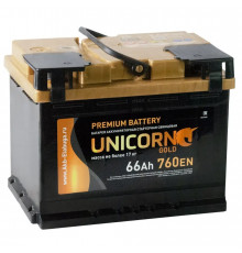 Аккумулятор UNICORN GOLD 66R обр. пол. 760A 242x175x190