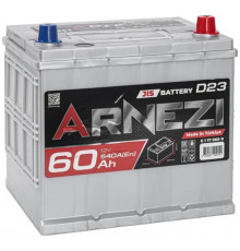 Автомобильный аккумулятор Arnezi JIS SMF 60R+ D23L EN 540А обр. пол. 232x173x220