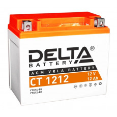 Аккумулятор Мото DELTA CT 1212 12Ач 180A прям. пол. 150x86x131 (YB12B-B2, YTX14-BS, YTX12-BS)