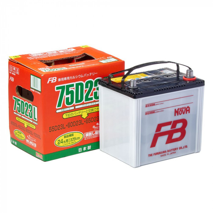 Аккумулятор Furukawa Battery SUPER NOVA 75D23L 65R обр. пол. 620A 232x173x220
