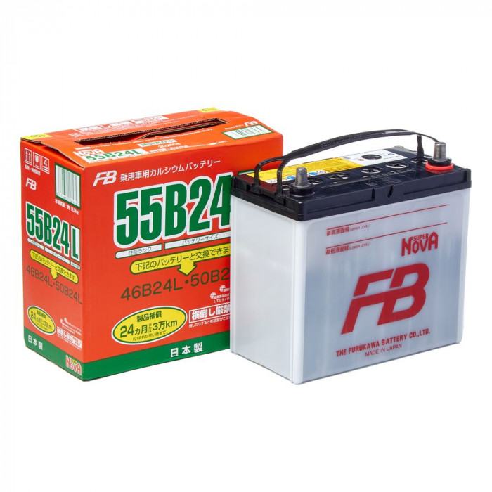 Аккумулятор Furukawa Battery SUPER NOVA 55B24L 45R обр. пол. 570A 232x127x220